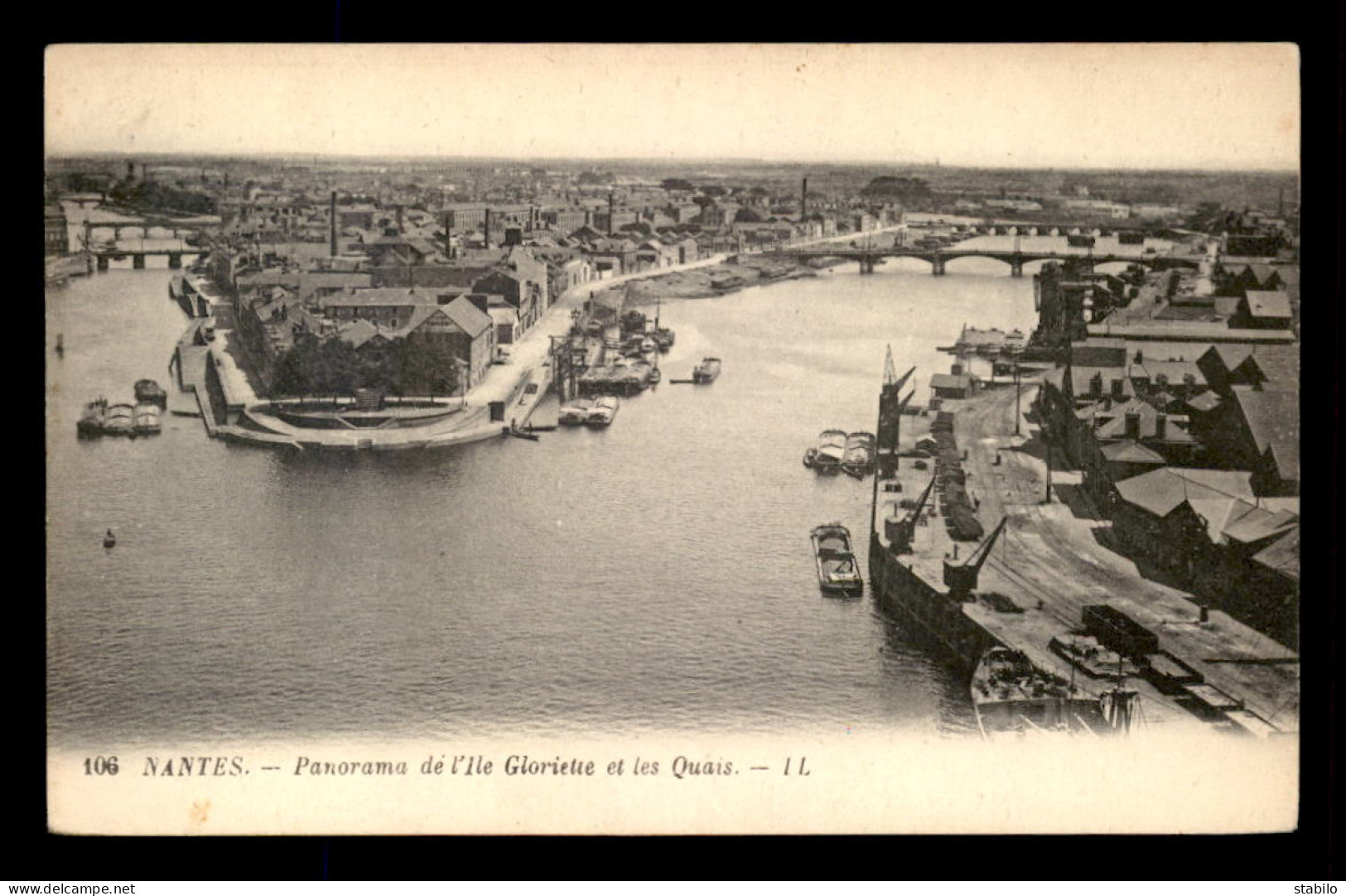 44 - NANTES - PANORAMA DE L'ILE GLORIETTE ET LES QUAIS - Nantes