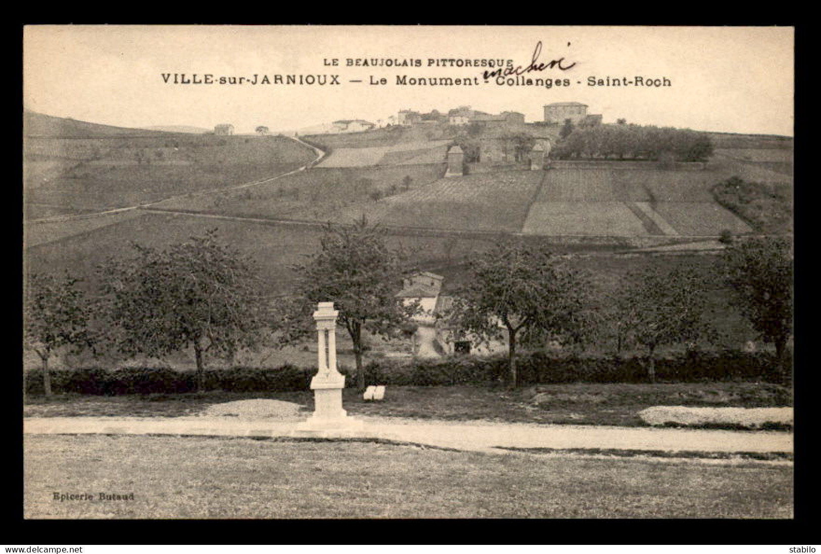 69 - VILLE-SUR-JARNIOUX - LE MONUMENT COLLANGES - SAINT-ROCH - Autres & Non Classés