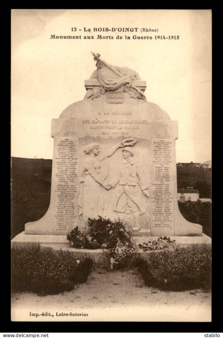 69 - LE BOIS-D'OINGT - MONUMENT UAX MORTS - Le Bois D'Oingt