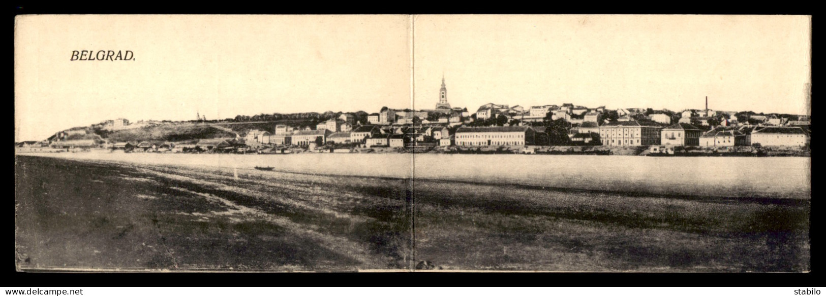 SERBIE - BELGRADE - CARTE PANORAMIQUE 4 VOLETS - Servië