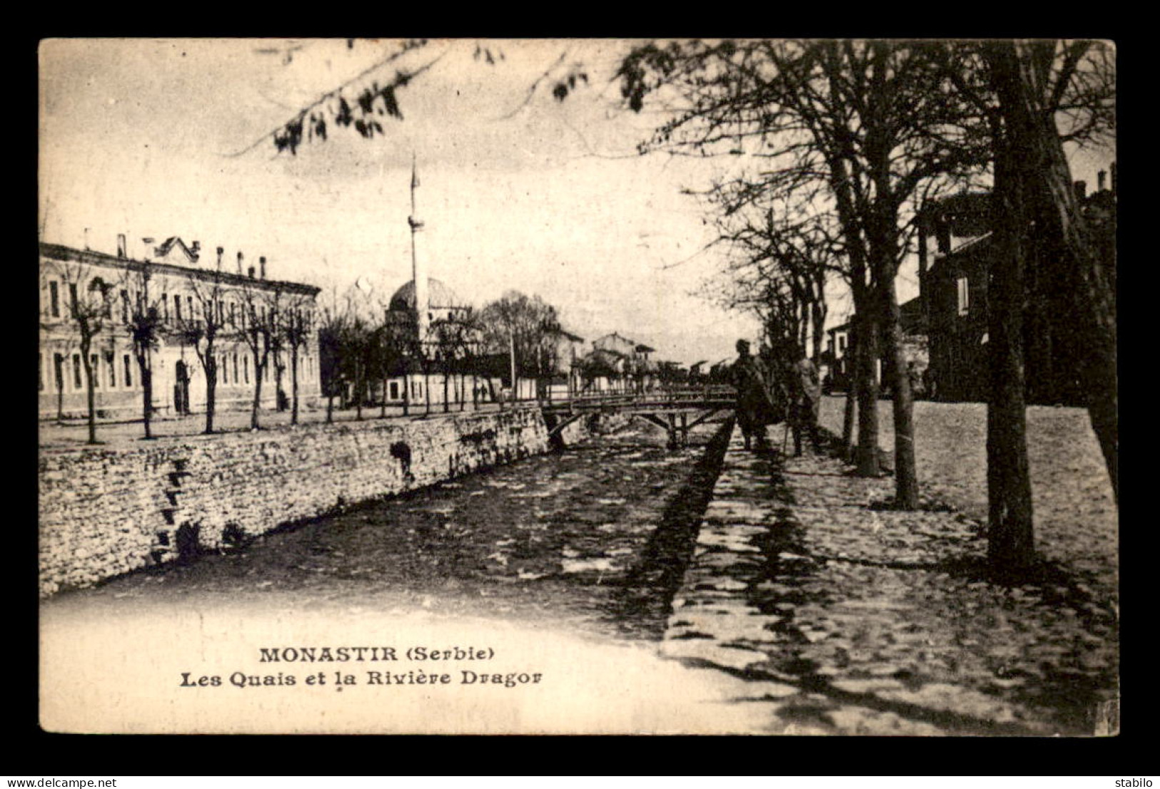 MACEDOINE - BITOLA - MONASTIR -  LES QUAIS ET LA RIVIERE DRAGOR - Macedonia Del Nord