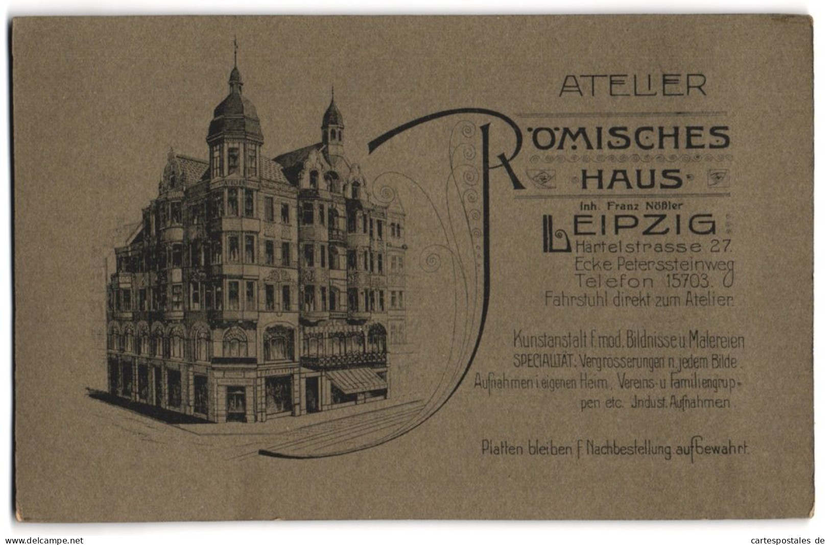 Fotografie Römisches Haus, Leipzig, Härtelstr. 27, Ansicht Leipzig, Blick Auf Das Haus Des Fotografischen Ateliers  - Places