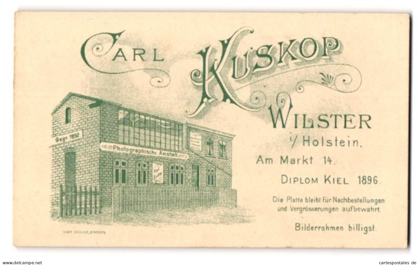 Fotografie Carl Kuskop, Wilster I. Hol., Am Markt 14, Ansicht Wilster I. Hol., Blick Auf Das Ateliersgebäude  - Places