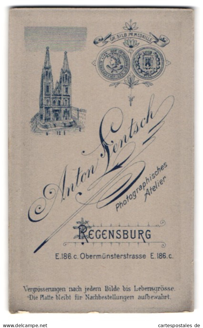 Fotografie Anton Lentsch, Regensburg, Obermünsterstr. E 186, Ansicht Regensburg, Blick Auf Die Kirche  - Orte