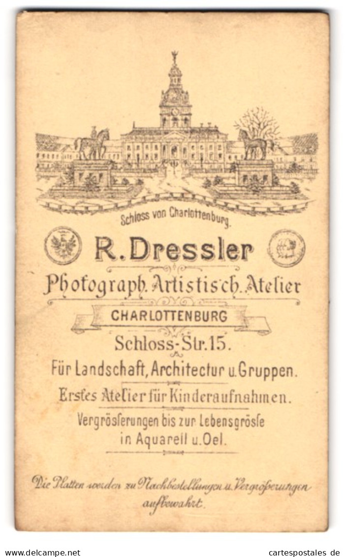 Fotografie R. Dressler, Berlin, Schlossstr. 15, Ansicht Berlin, Das Schloss Charlottenburg  - Lieux
