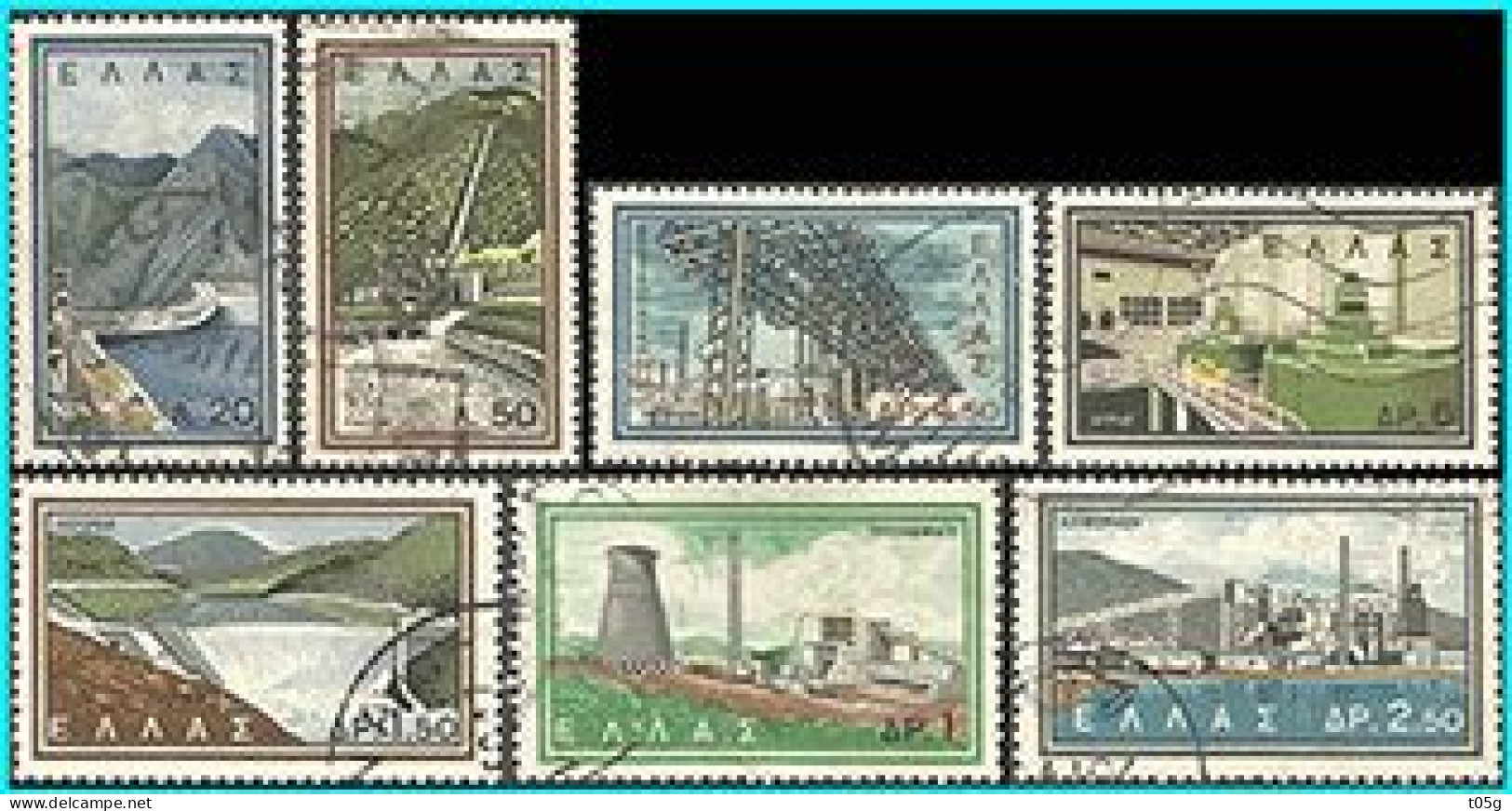 GREECE-GRECE- HELLAS 1962: "Electrification Of Greece" Compl. Set Used - Used Stamps