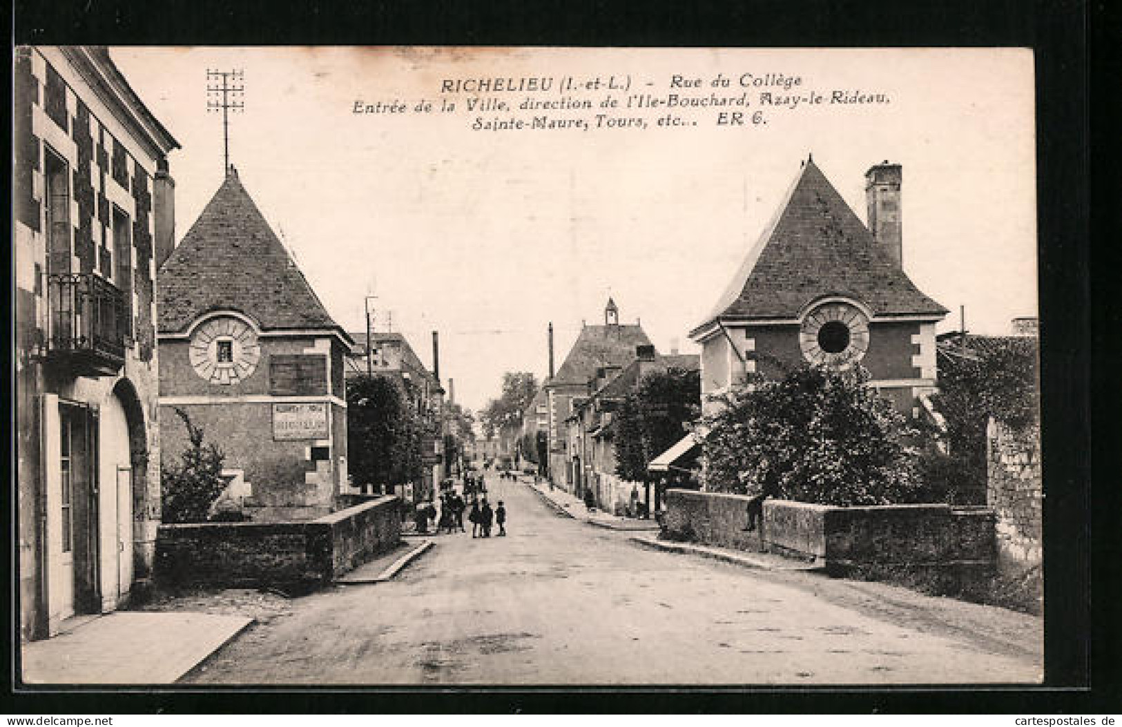 CPA Richelieu, Rue Du Collège, Entrée De La Ville, Direction De L`Ile-Bouchard, Azay-le-Rideau, Sainte-Maure, Tours   - Tours