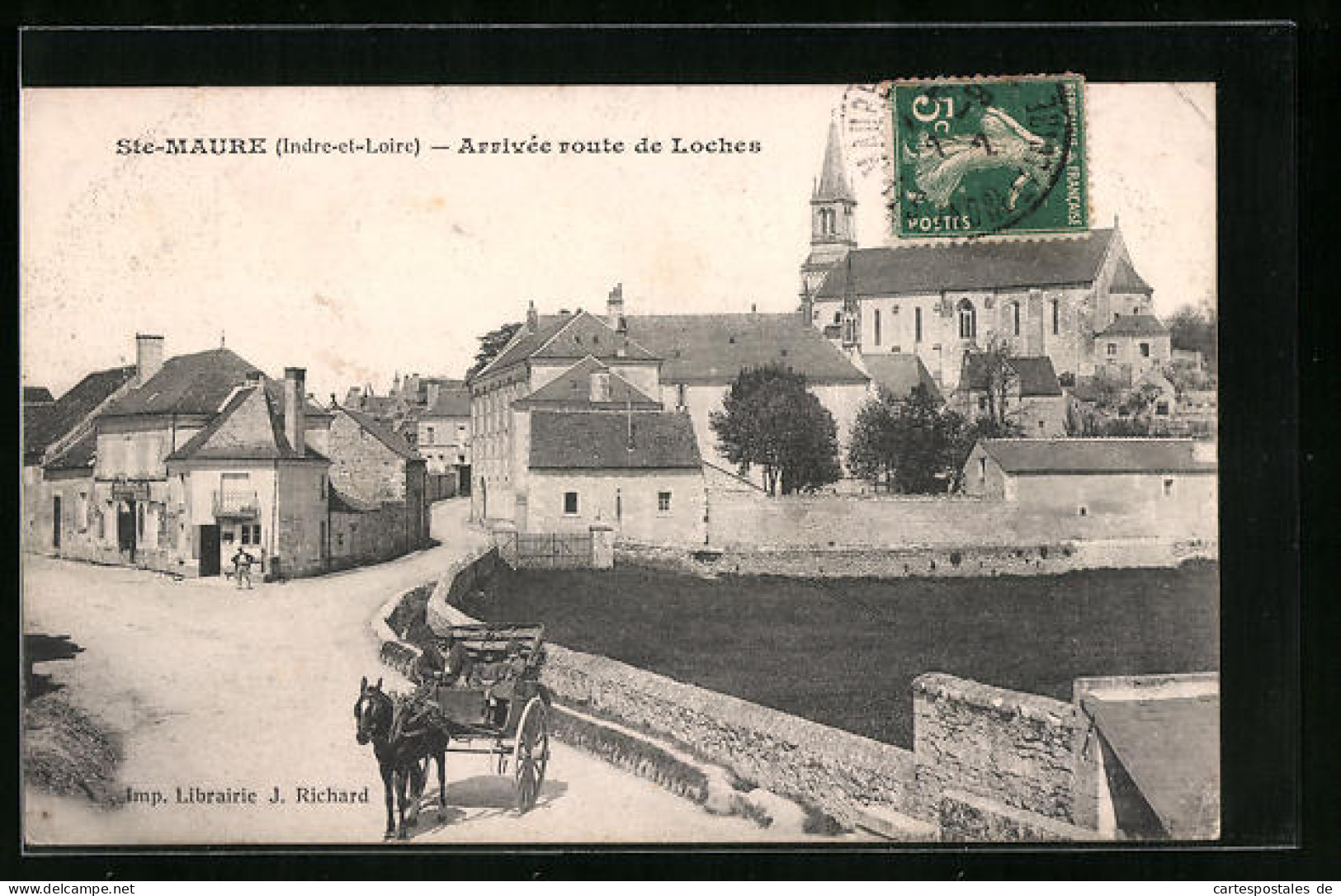 CPA Sainte-Maure, Arrivée Route De Loches  - Loches