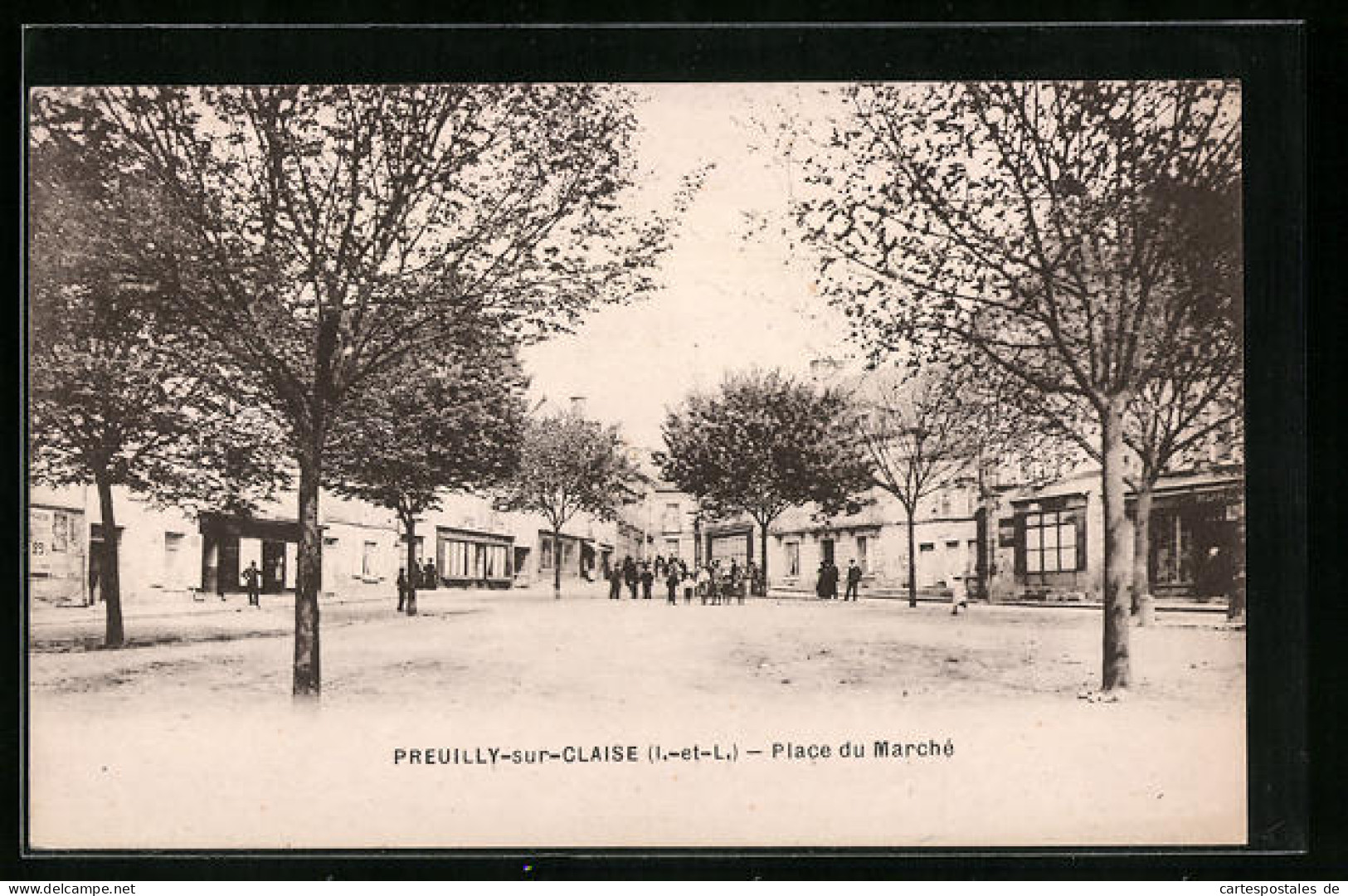 CPA Preuilly-sur-Claise, Place Du Marché  - Otros & Sin Clasificación