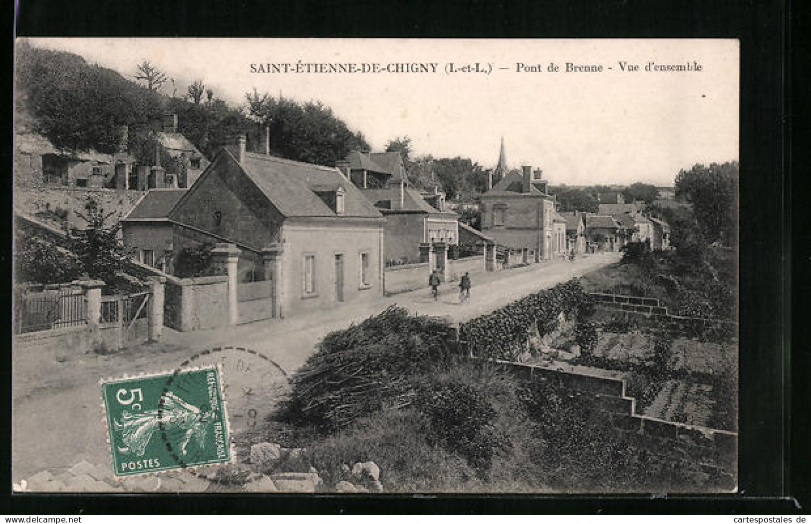 CPA Saint-Étienne-de-Chigny, Pont De Brenne, Vue D`ensemble  - Altri & Non Classificati