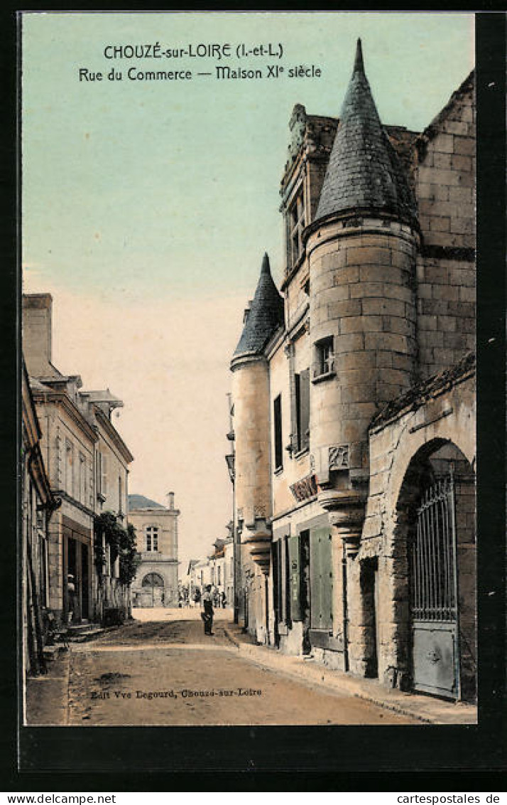 CPA Chouzé-sur-Loire, Rue Du Commerce, Maison XI Siècle  - Other & Unclassified