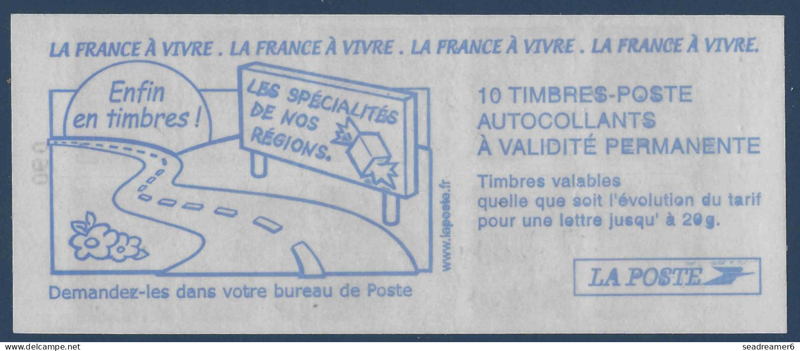 France Carnet LUQUET " LA FRANCE A VIVRE " N°3419-C9 Importantes Maculatures Phosphorescentes TTB - Modernos : 1959-…