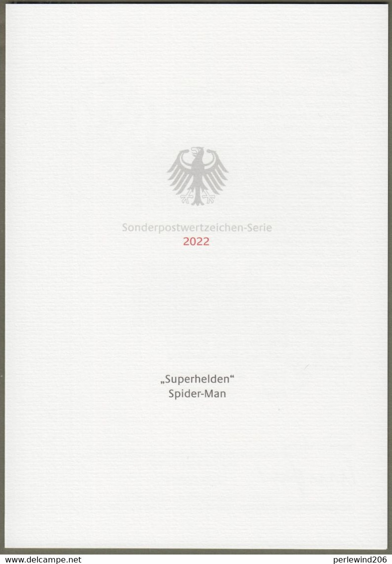 Bund: Minister Card - Ministerkarte Typ VII , Mi-Nr. 3697 ESST: " Superhelden: - Spider-Man - "   X - Lettres & Documents