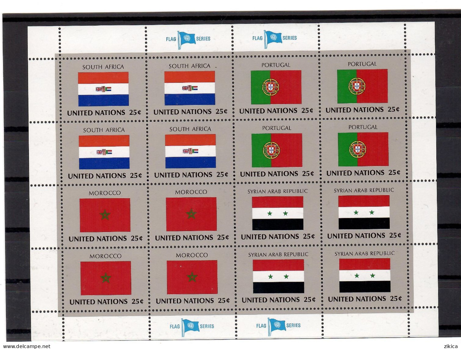 1989 Flags Of Member Nations - South Africa,Portugal,Morocco,Syria / Syrian Arab Republic.M/S - MNH** - Nuovi