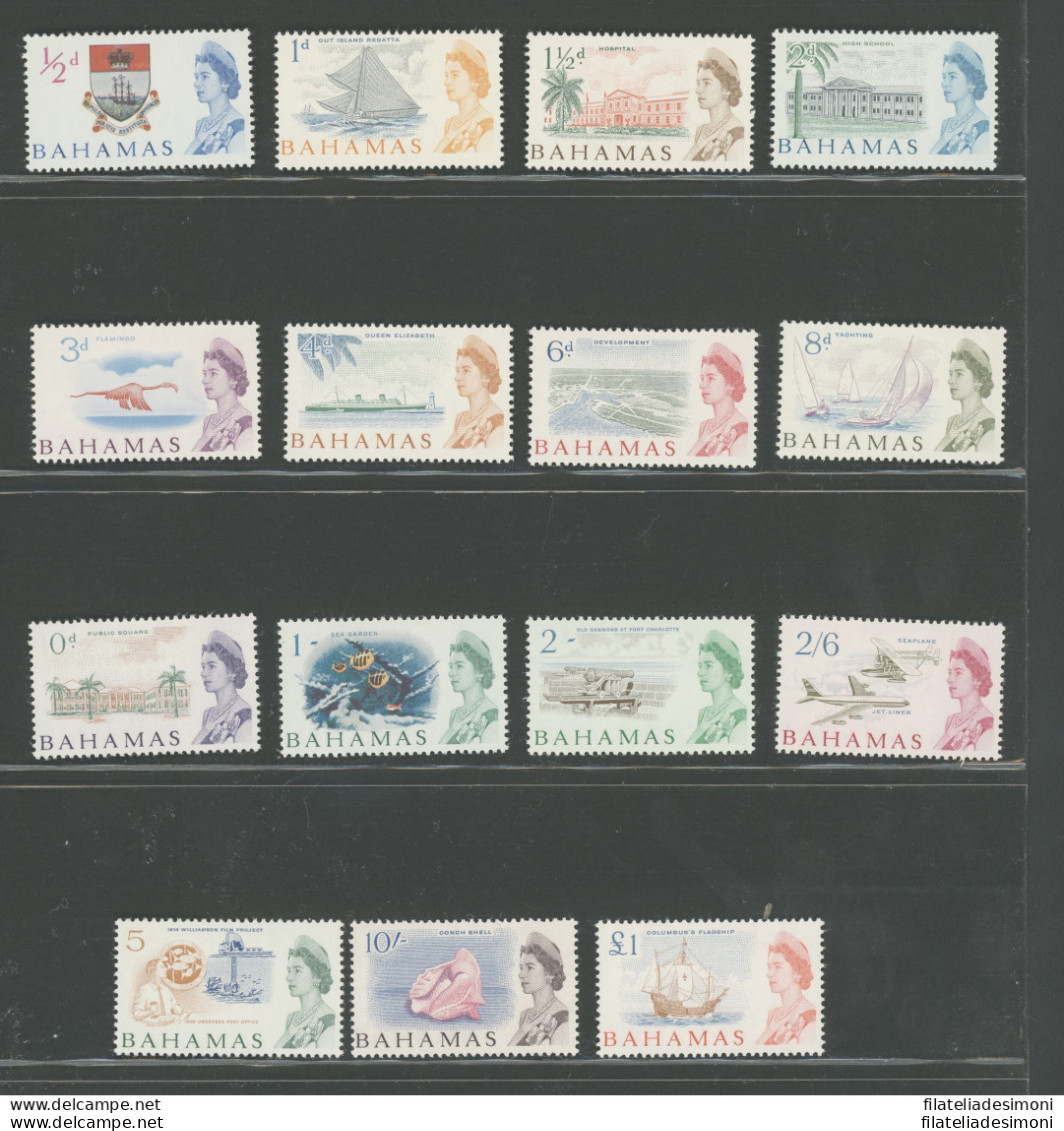 1965 Bahamas - Stanley Gibbons N.  247-261 - 15 Valori - MNH** - Autres & Non Classés