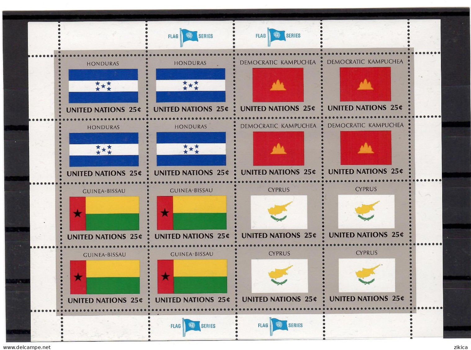 1989 Flags Of Member Nations - Honduras,Kampuchea / Democratic Kampuchea,Guinea-Bissau,Cyprus.M/S - MNH** - Ongebruikt