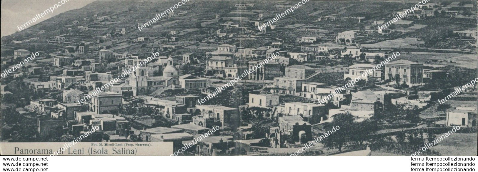 Be91 Cartolina Panorama Di Leni Isola Salina Doppia Messina - Messina