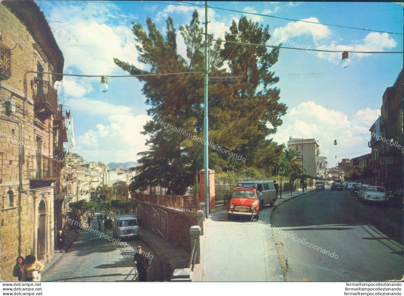 P671 Cartolina Nicosia Via G.b.li Volsi E Via Umberto Provincia Di Enna - Enna