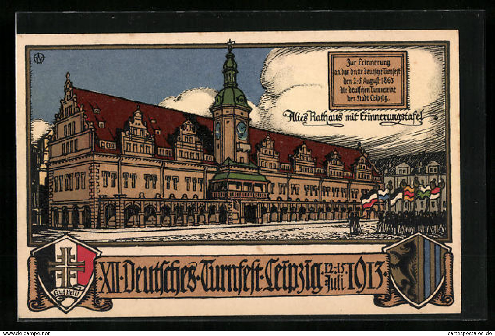 AK Leipzig, XII. Deutsches Turnfest 1913, Altes Rathaus  - Autres & Non Classés