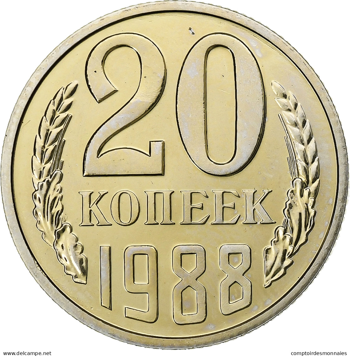 Russie, 20 Kopeks, 1988, Cuivre-Nickel-Zinc (Maillechort), SPL, KM:132 - Russia
