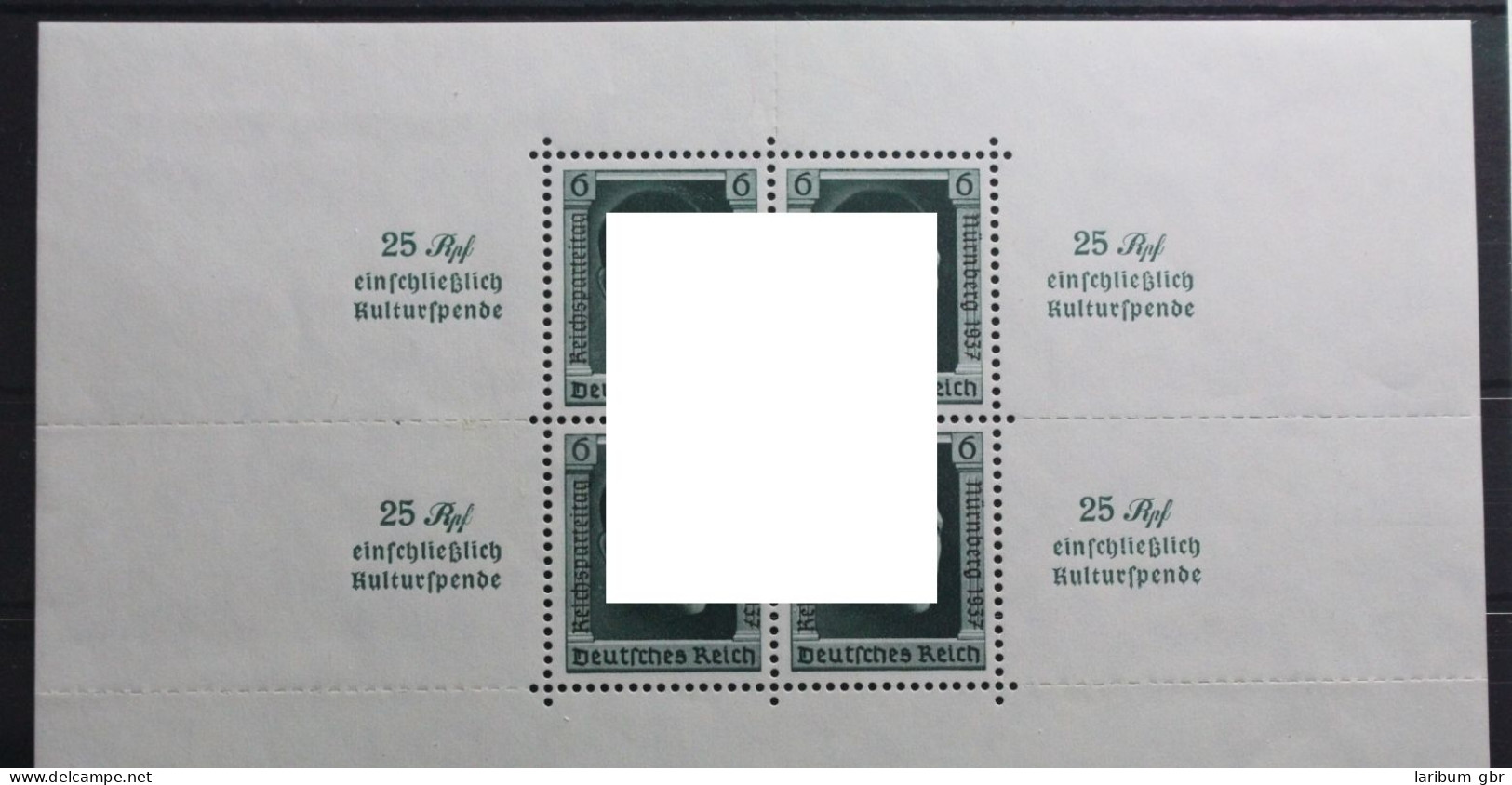 Deutsches Reich Block 11 Postfrisch 1 Marke Mit Anhaftung #UJ982 - Blocks & Kleinbögen