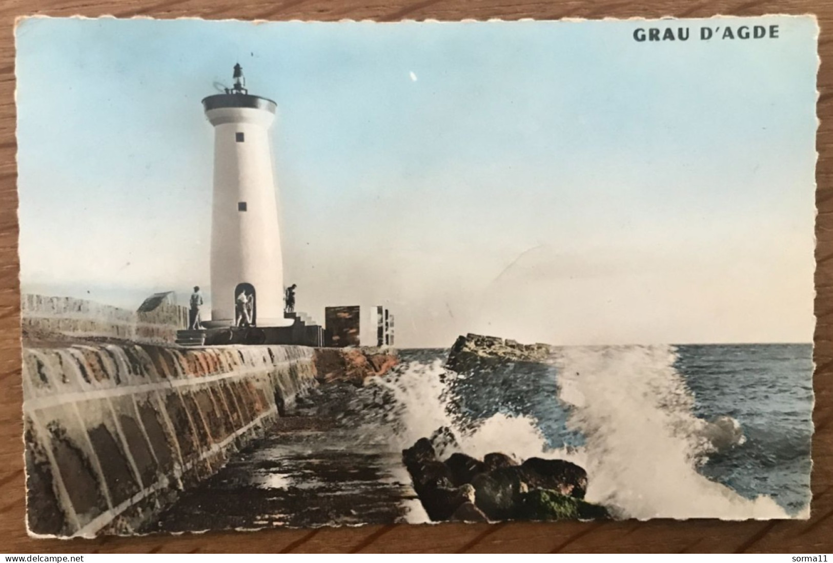 CPSM GRAU D'AGDE 34 Le Phare Par Gros Temps - Agde