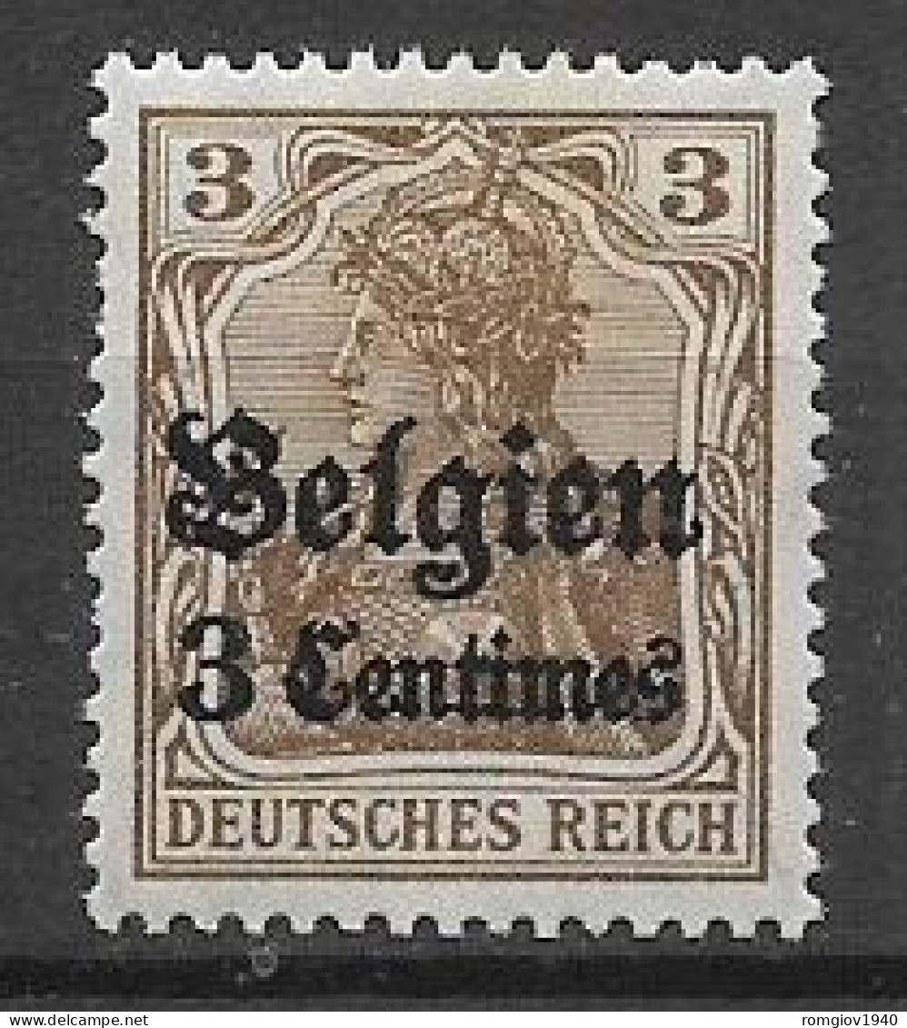 GERMANIA REICH OCCUPAZIONE TEDESCA BELGIO 1914 UNIF. 1  MLH  VF - Andere & Zonder Classificatie