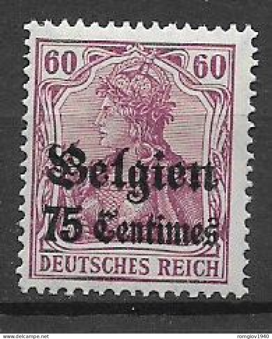 GERMANIA REICH OCCUPAZIONE TEDESCA BELGIO 1914 UNIF. 6   MLH  VF - Autres & Non Classés