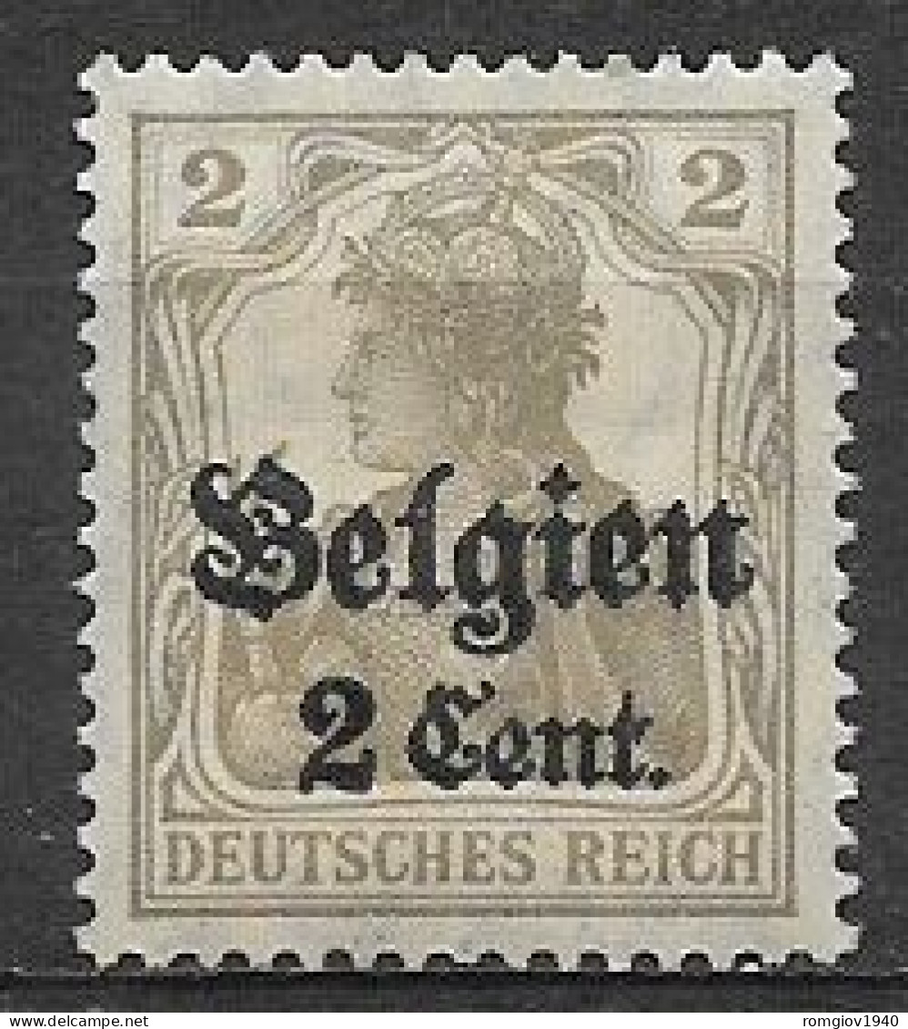 GERMANIA REICH OCCUPAZIONE TEDESCA BELGIO 1914 UNIF. 10    MLH  VF - Andere & Zonder Classificatie