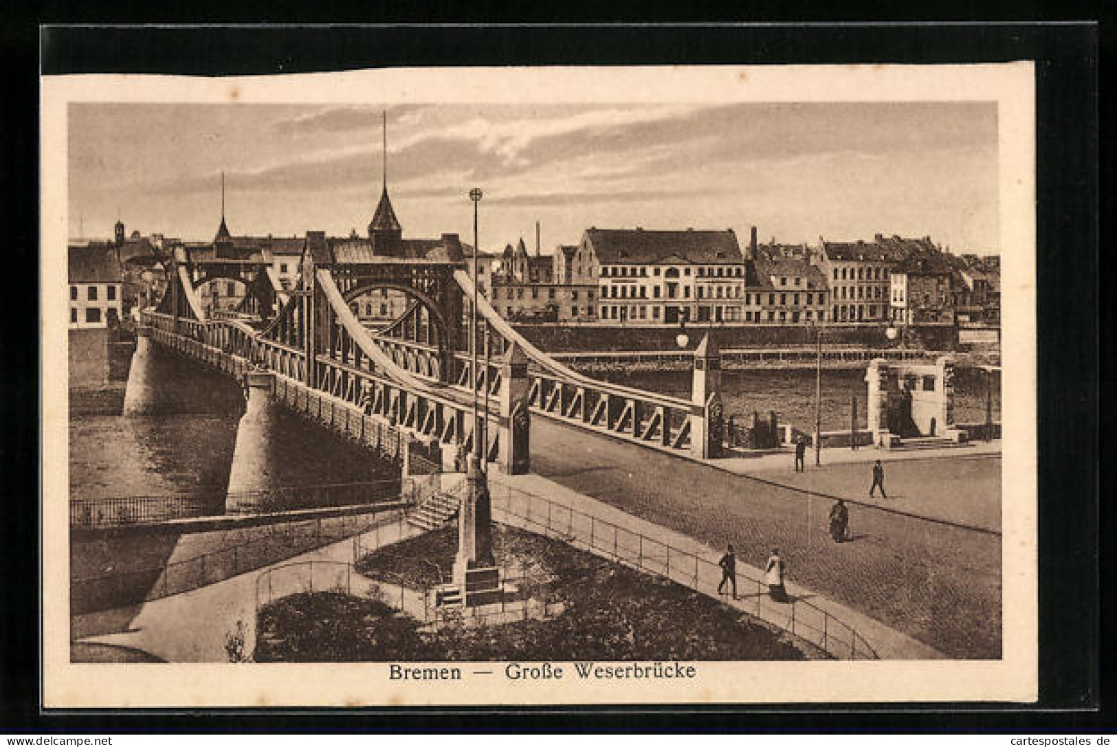 AK Bremen, Grosse Weserbrücke Mit Weser  - Bremen