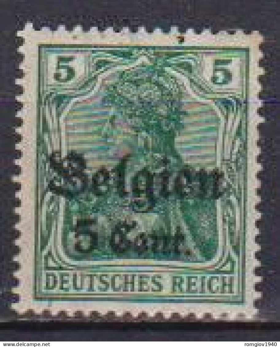 GERMANIA REICH OCCUPAZIONE TEDESCA BELGIO 1914 UNIF. 12  MLH  VF - Autres & Non Classés