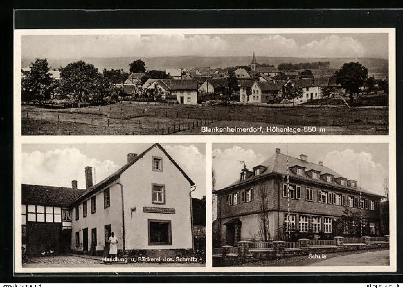 AK Blankenheimerdorf, Handlung Un Bäckerei Jos. Schmitz, Schule  - Other & Unclassified