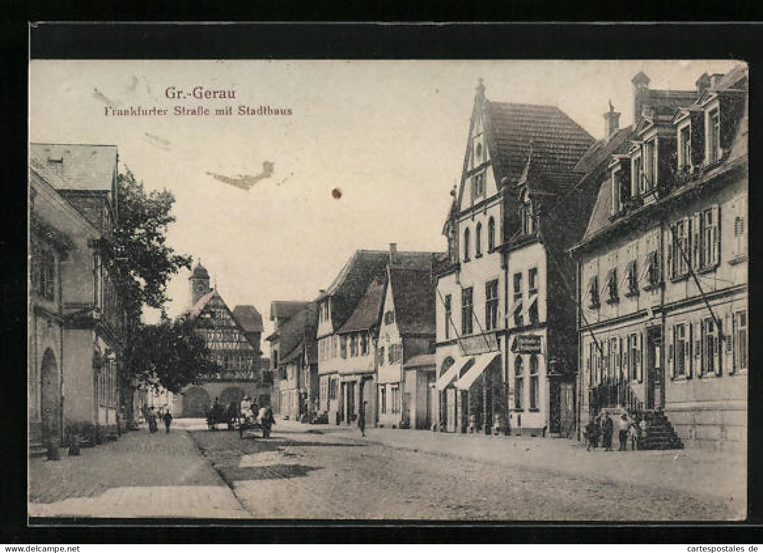 AK Gr.-Gerau, Frankfurter Strasse Mit Stadthaus  - Other & Unclassified