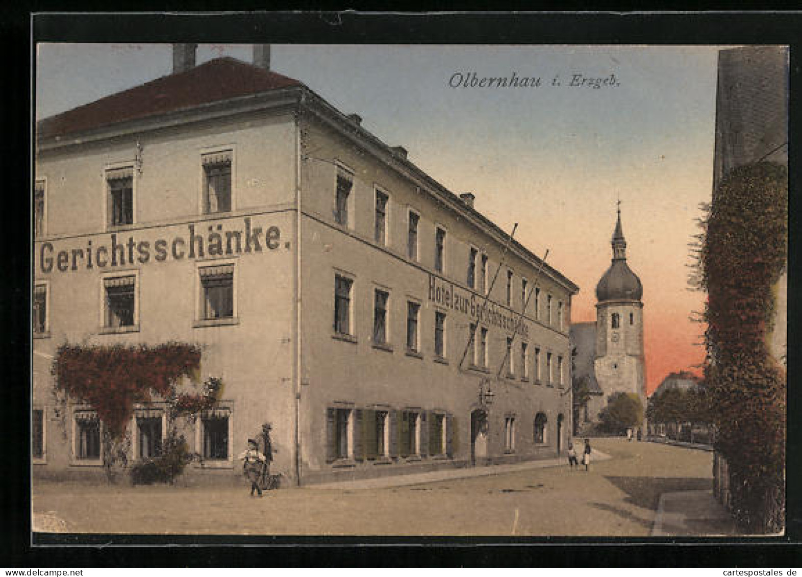 AK Olbernhau I. Erzg., Hotel Zur Gerichtsschänke  - Olbernhau