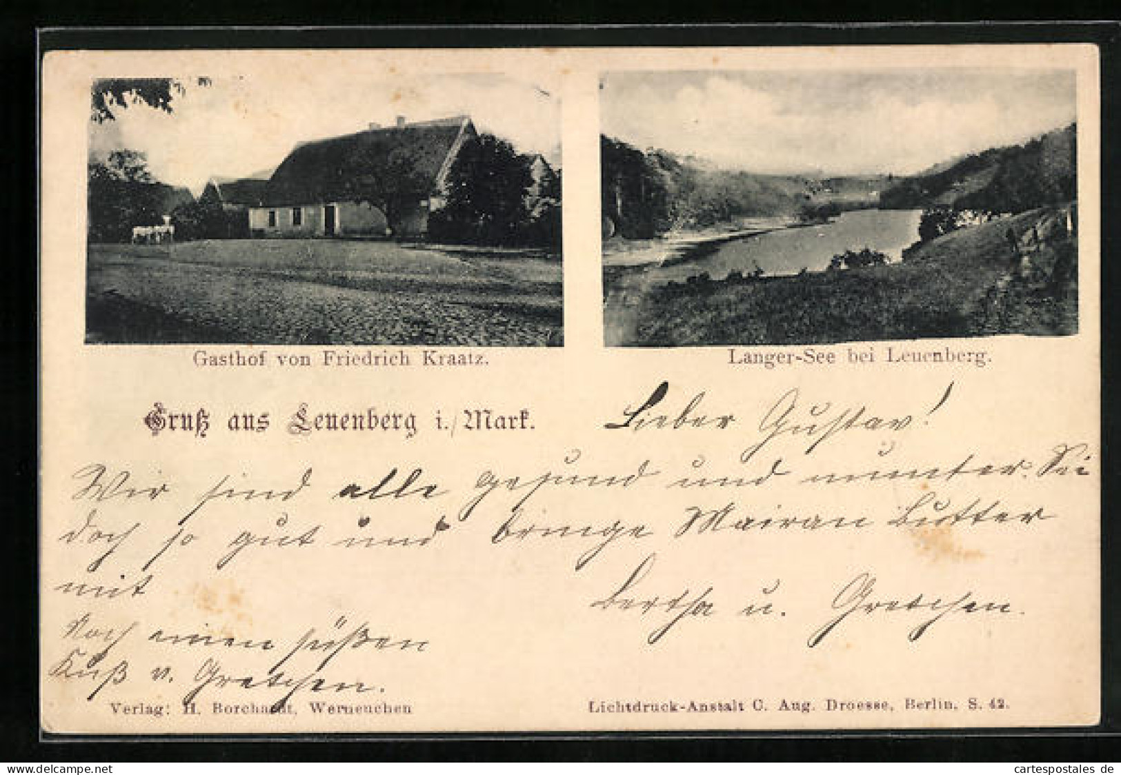 AK Leuenberg, Gasthof Von Friedrich Kraatz, Langer-See  - Other & Unclassified