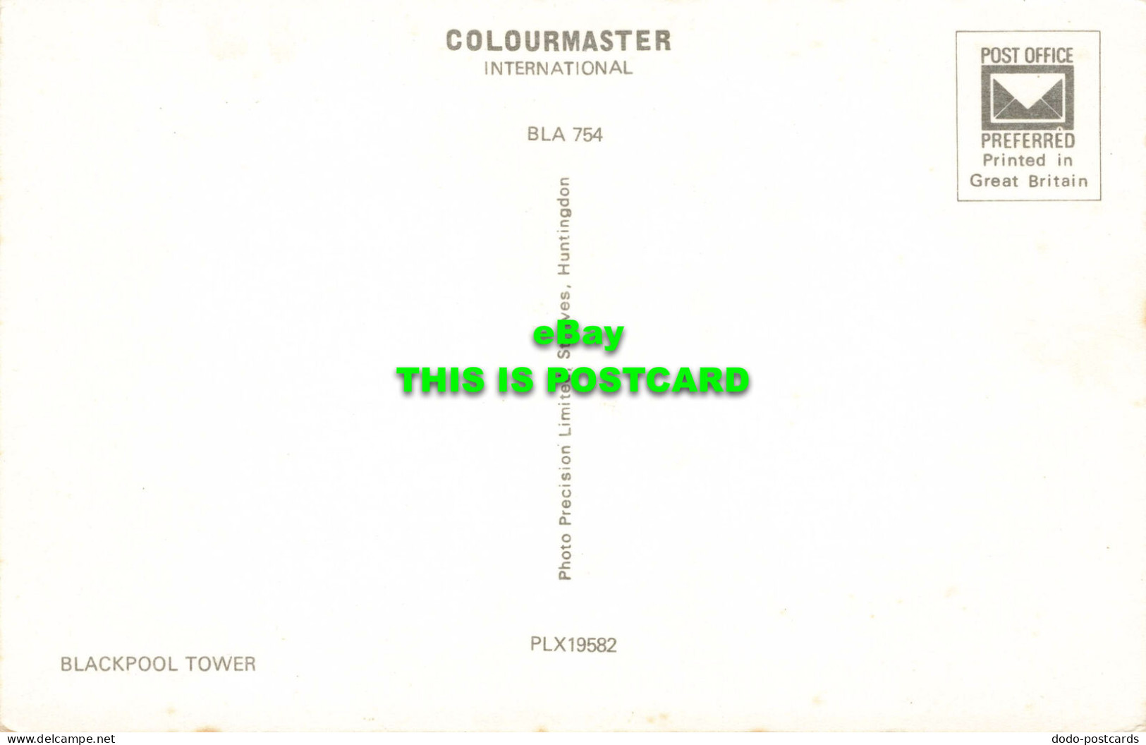 R575296 Blackpool Tower. Facts And Figures. Colourmaster International. Precisio - World