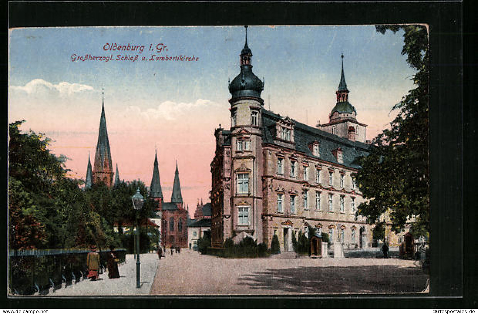 AK Oldenburg I. Gr., Grossherzogl. Schloss Und Lambertikirche  - Oldenburg