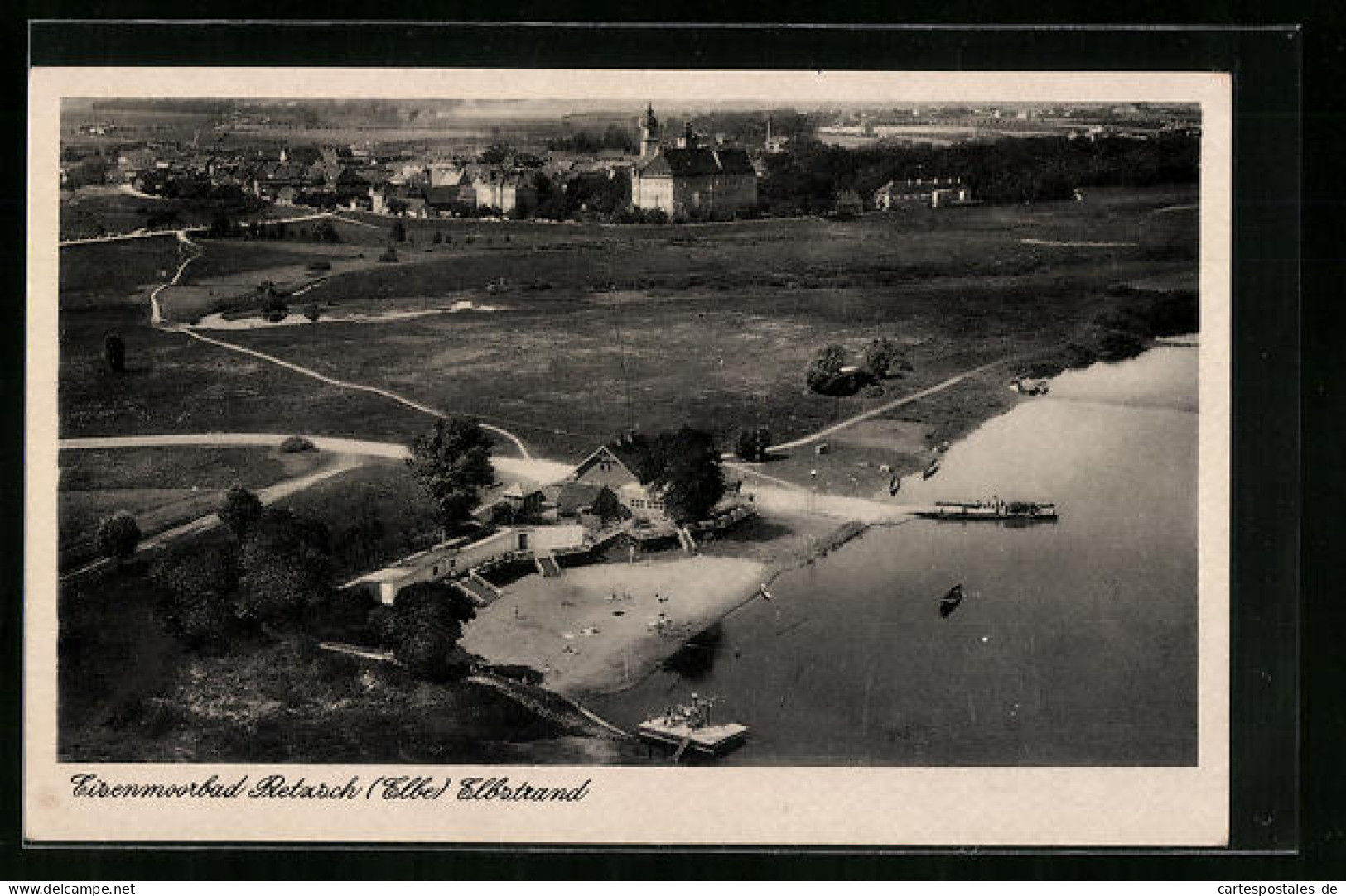 AK Bad Pretzsch (Elbe), Elbstrand Aus Der Vogelschau  - Sonstige & Ohne Zuordnung