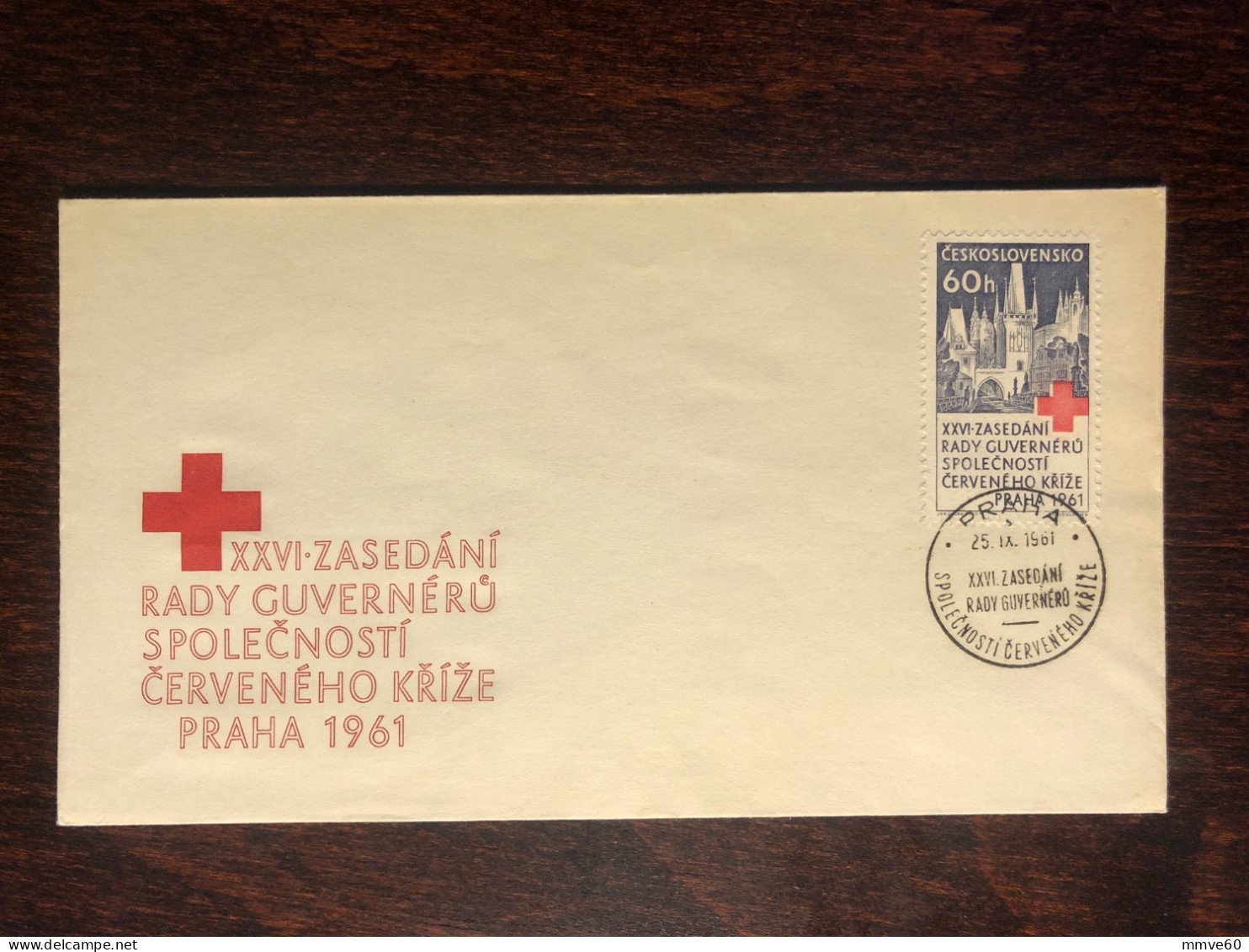 CZECHOSLOVAKIA FDC COVER 1961 YEAR RED CROSS HEALTH MEDICINE STAMPS - FDC
