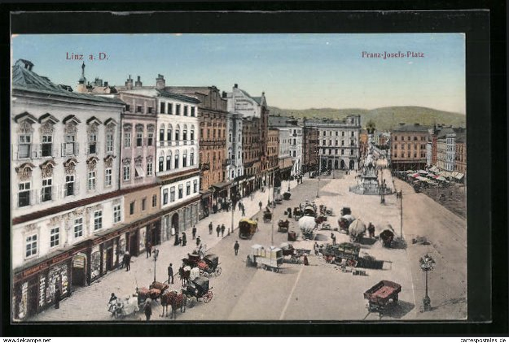 AK Linz A. D., Franz Josef-Platz Aus Der Vogelschau  - Andere & Zonder Classificatie