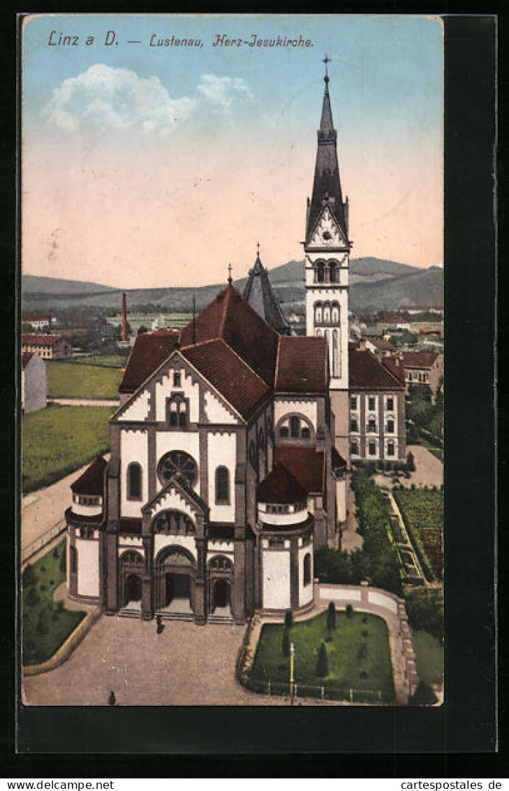 AK Linz A. D. Donau - Lustenau, Herz-Jesukirche  - Autres & Non Classés