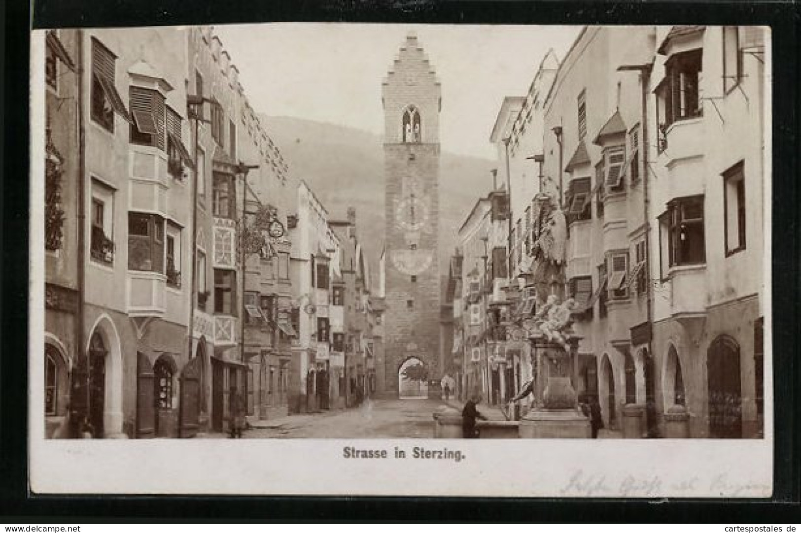 Foto-Cartolina Fritz Gratl: Sterzing, Strassenpartie  - Sonstige & Ohne Zuordnung