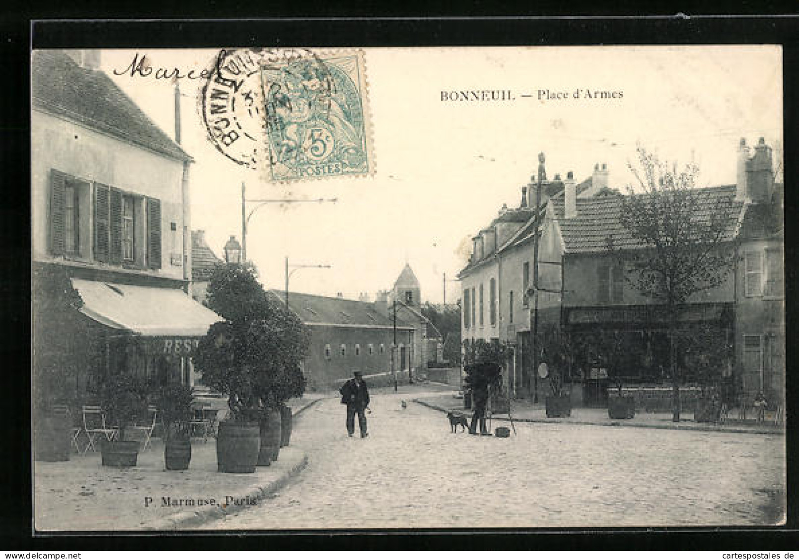 CPA Bonneuil, Place D`Armes, Fotoapparat  - Sonstige & Ohne Zuordnung