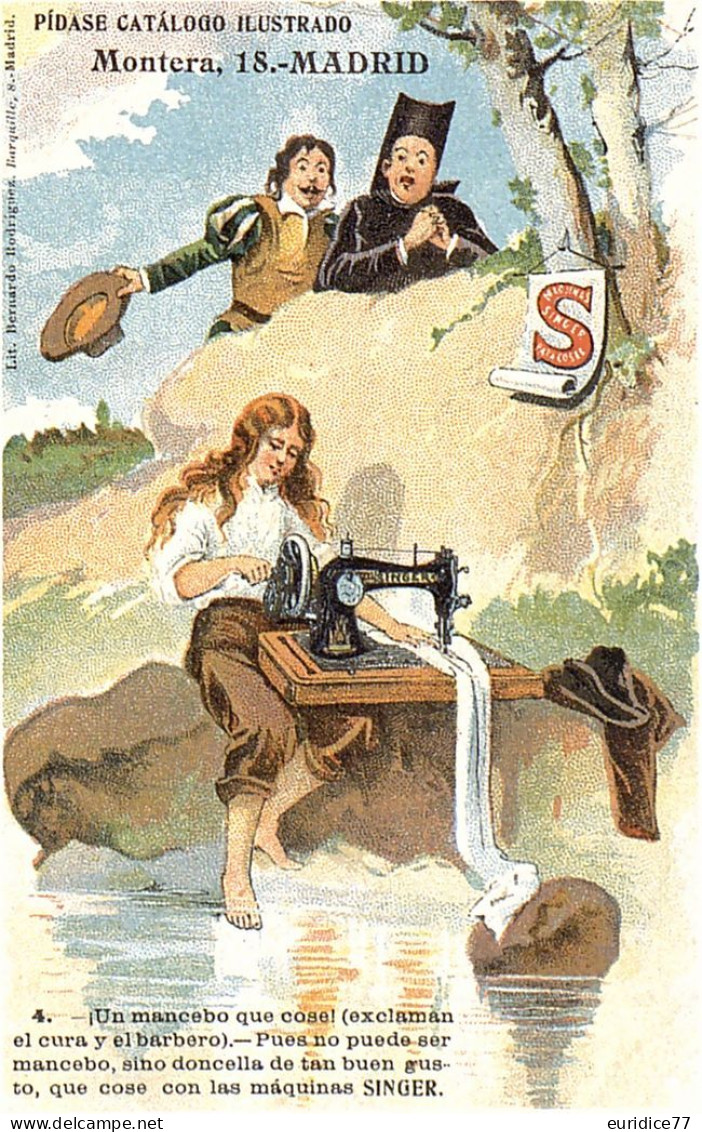 Postal Carte Postale Postcard - Maquinas De Coser Singer (4) - Werbepostkarten