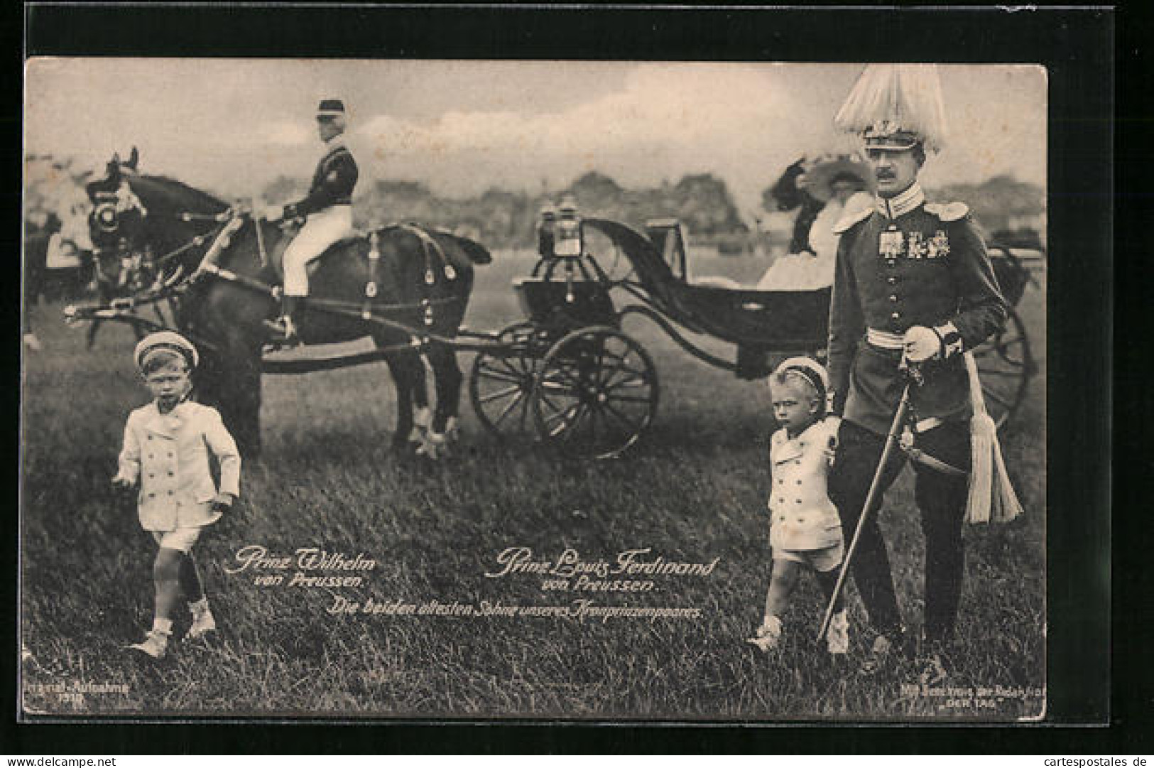 AK Prinz Wilhelm Von Preussen, Prinz Louis Ferdinand Von Preussen, Die Beiden ältesten Söhne Des Kronprinzenpaares  - Royal Families