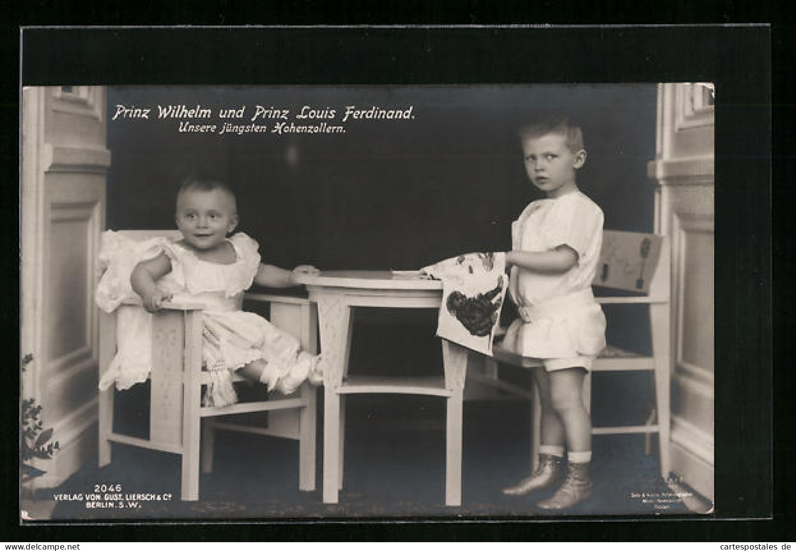 AK Prinz Wilhelm Und Prinz Louis Ferdinand, Die Jüngsten Hohenzollern  - Royal Families