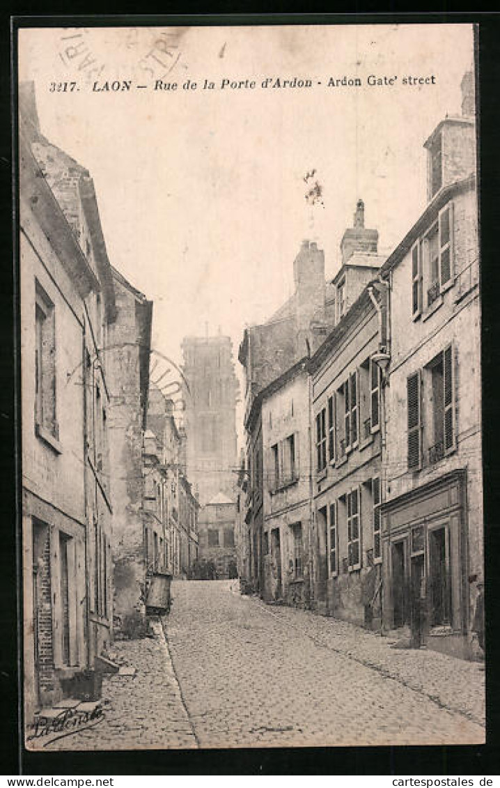 CPA Laon, Rue De La Porte D`Ardon, Vue De La Rue  - Laon