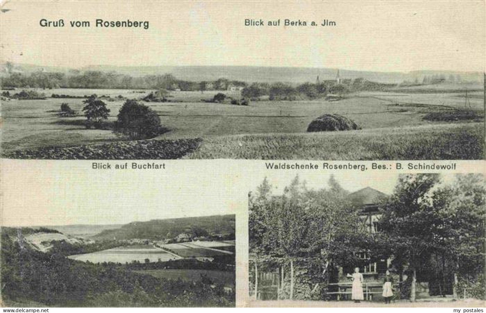 73974153 Berka_Bad_Ilm_Thueringen Panorama Blick Vom Rosenberg Buchfart Waldsche - Bad Berka