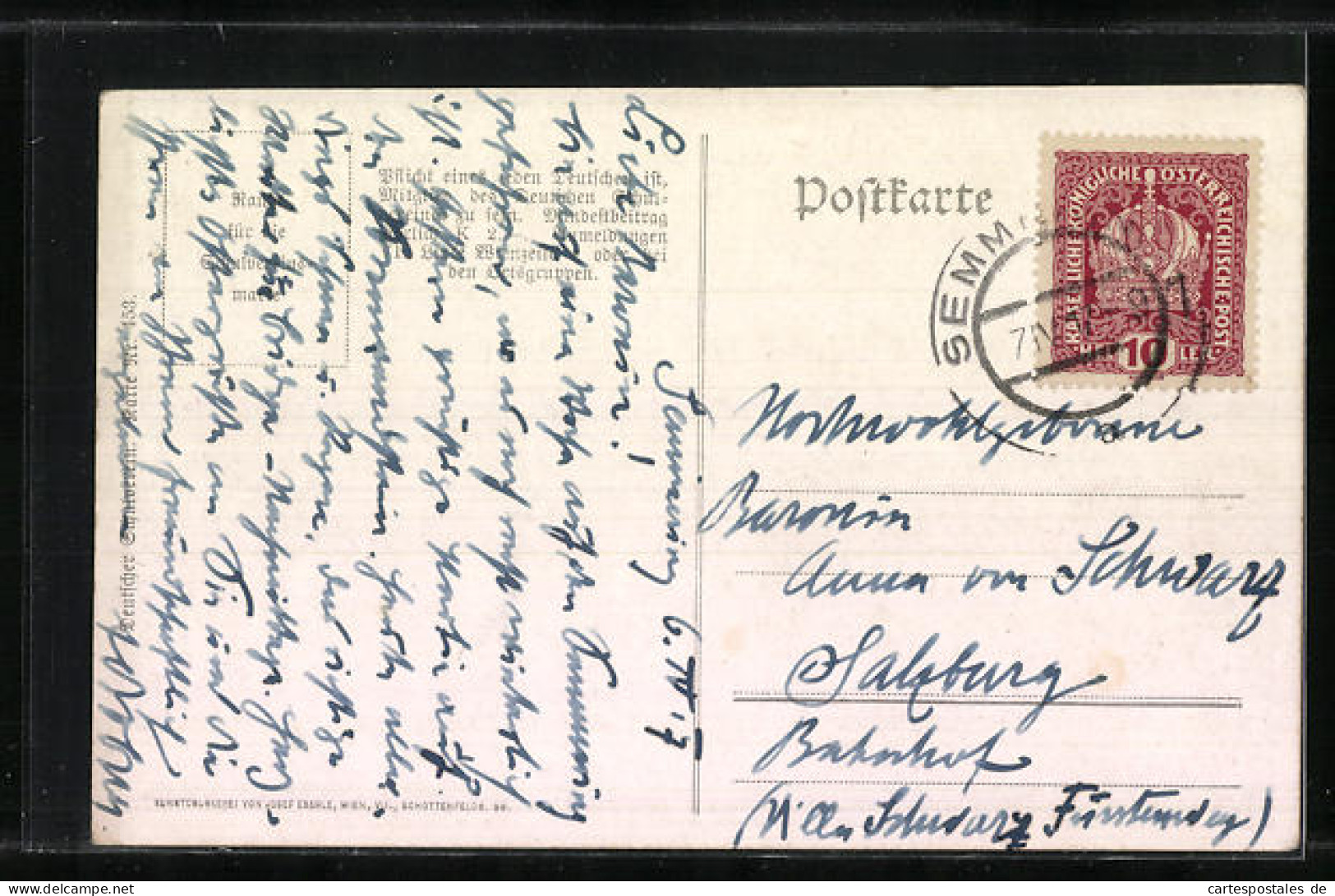 Künstler-AK Deutscher Schulverein Nr. 453: Maria Schutz Am Fusse Des Sonnenwendsteines, Ortspartie Mit Kirche  - Weltkrieg 1914-18