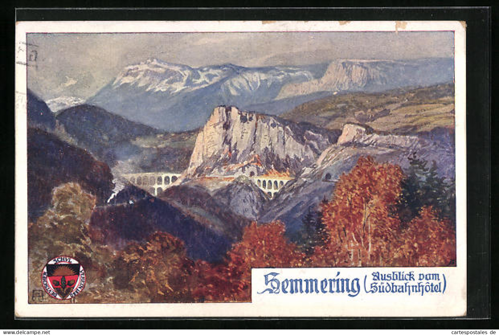 AK Deutscher Schulverein Nr. 450: Semmering, Ausblick Vom Südbahnhotel  - War 1914-18